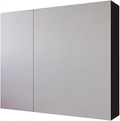 Espelheira Suspensa Klein Moderna com Prateleiras para Banheiro - JM3 Móveis (Preto/Nature)