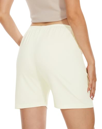 Image of MANCYFIT Bloomers Shorts for Women Pettipants for Under Dresses Flat Edge Culottes Slip Shorts