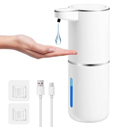 Gaethra Dispenser Sapone Bagno, 380ml Dispenser Sapone Automatico, Dosatore Sapone Cucina Automatico con Sensore di...