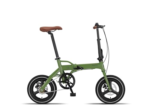 PACTO SIX Vélo Pliant Hollandais - Cadre Alu 27 Cm, Roues 20 Pouces, 6 Vitesses - Noir 2023