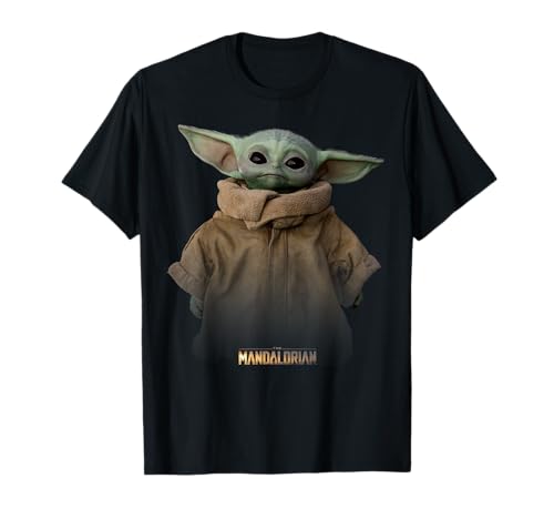 T-shirt The Mandalorian The Child pour fan de Star Wars en coton noir