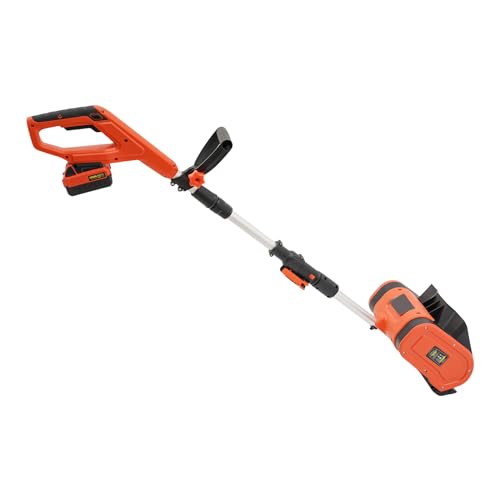 Cordless Snow Shovel Battery Powered Snow Blower, 20V Small Electric Snow Thrower Shovel with Auxiliary Handle, 4.0Ah Battery & Charger, 12.6in Width, 5.9in Depth & 26.3ft Throwing Distance