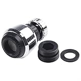 Jonikuper 360° drehbarer Spülbecken-Sprühkopf für Küchenarmatur, Wassersparender Luftsprudler mit Druck, kompatibel mit Standard-Wasserhahn (16 mm) - Einhandgriff
