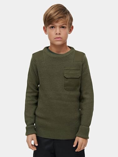 Brandit Kids BW Pullover sudadera negro para niños con tejido clásico militar 3