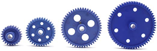 S P COMBO OF Blue Gear Plastic Wheel in For DC Motor DIY Model Toys 61 TOOTH + 50 TOOTH + 36 TOOTH +26 TOOTH PAIR OF 4-image-21