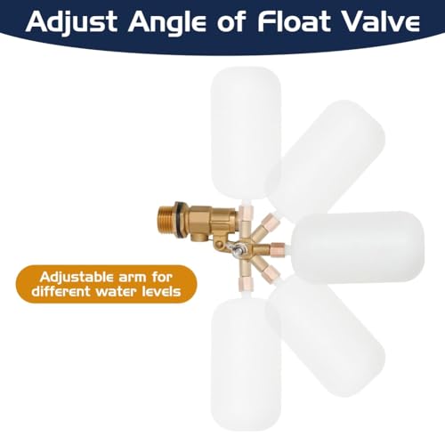 Valve flottante en laiton robuste 1/2 avec filetage précis et bras ajustable