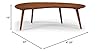 Mid Century Modern Abstract Shaped Coffee Table/Solid Wood/Castanho Finish #2