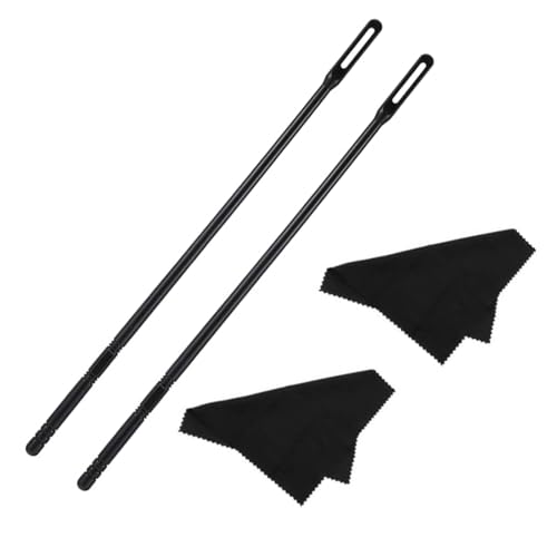 WUMUZAI Flute Cleaning Rod with 2 Flute Cleaning Cloth, Flute Cleaning Kit, Flute Clean Stick