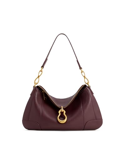 JW PEI Womens Jayla Shoulder Bag - Metal Pendant Embellished Deep Burgundy
