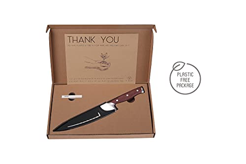 My-Blades® Het professionele santoku mes met houten handvat en extra scherp lemmet van Duits staal (18 cm) – keukenmes… - Image 6