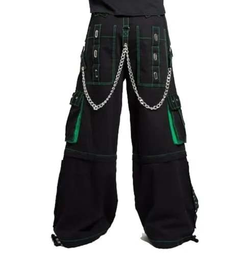 Bondage Rave Men Gothic Cyber Chain Goth Jeans Punk Rock Pant Trouser3