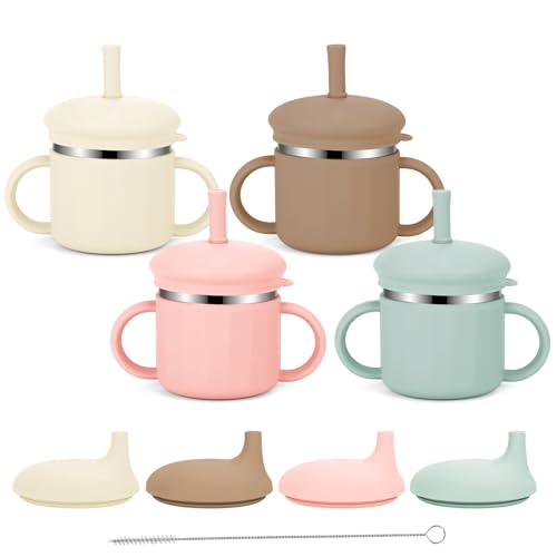 Stainless Steel Baby Sippy Cups (4 Colors)