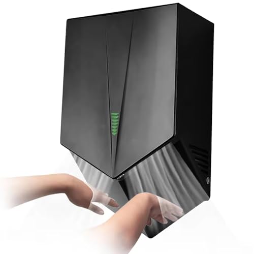 Secador de manos comercial montado en la pared con salida de aire bidireccional, tiempo de secado de 6 a 10 segundos, sensor automático de 1500 W para cocina, baño e inodoro
