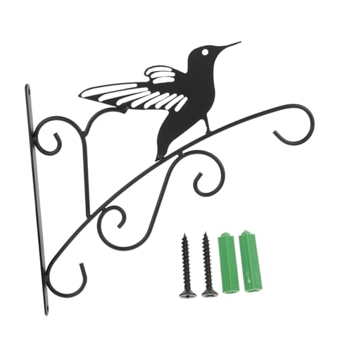 GANAZONO 壁掛け式アイアンアートプラントブラケット 鉢植え用耐久性ハンギングラック インテリア装飾用観葉植物吊り下げ器具 室内外壁面設