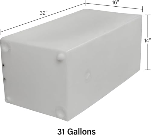 Ameri-Kart 29 Gallon RV Fresh Water Tank, Potable Water Storage Tank for Drinking, Cooking, Cleaning, Showering, for Campers, Trailers, Motorhomes, RVs, Cube Shape, 32" x 16" x 14" (WT-5077) by Ameri-Kart - Image 2