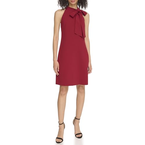 Image of Vince Camuto Women's Sleeveless Halter Tie Neck Shift Mini Dress
