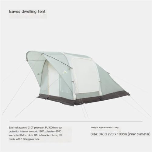 Carpa de camping portátil inflable 2 habitaciones y sala miniatura 7