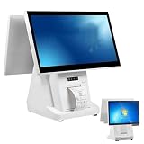Registratore di cassa – Sistemas PC POS Dual Touch Screen da 15,6 pollici per piccole imprese – Registratore di cassa POS Smart All-in-One per vendita al dettaglio, ristorazione e saloni 4G64G-58mm