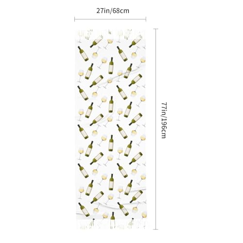 Scarf For Women Champagne Bottle And Glasses Pashmina Shawl Wraps For Women Travel Scarves Evening Dresses With Tassels2