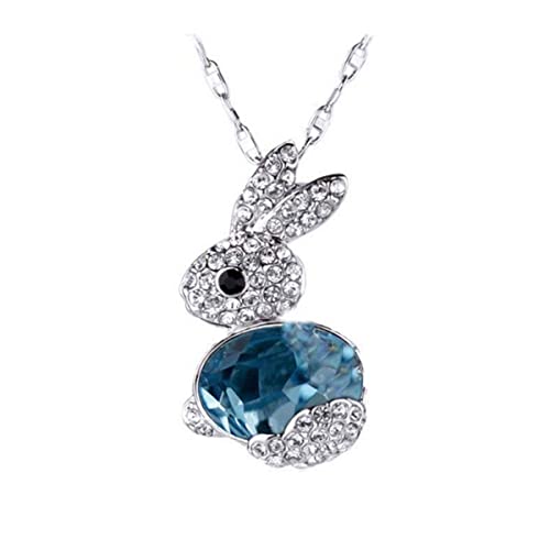 GALPADA Collier Pendentif Lapin En Alliage Pour Femme Et Fille Bijoux De Mode Accessoire Cadeau Anniversaire Saint Valentin NoëL