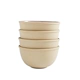 Portmeirion Minerals 4.5-Inch Small Bowl, Rose Quartz (Set of 4) - Recycled Clay Stoneware, Handmade in Portugal, Reactive Glaze for a Unique Look, Microwave & Dishwasher Safe - Decorative Modern Bowl