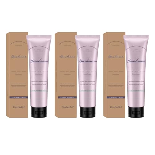 DincherBel Lotus Dream Hand Cream for Dry Cracked Hands, Birthday Gifts for Women, Bridesmaid Gifts, Nurse Gifts, Party Favors, Hand Cream Gifts Set for Women, Travel Size 2.33fl.oz x 3