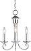 Maxim 70003PN Loft Candle Chandelier, 3-Light 180 Watts, 16"H x 14"W, Polished Nickel