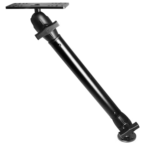 1.5" / C Size Ball Aluminum Fish Finder Mount with Extension(18.3") Arm, Marine Electronic/Depth Finder Mount for Boat, 360° Rotation, Compatible with Garmin, Lowrance, Humminbird and More Cover