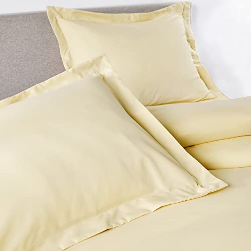 PeachSkinSheets 1500tc Level of Softness Soft Cooling Duvet Cover Set | Queen/Full Size - Buttercream Yellow