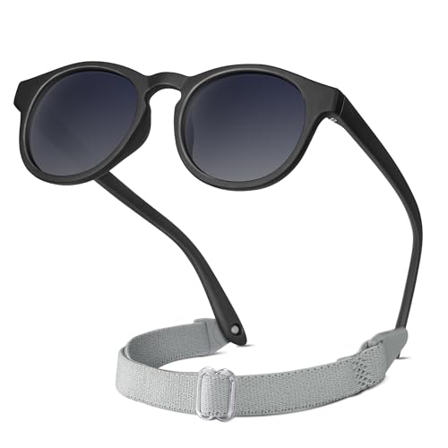 Image of RIVBOS Baby Sunglasses Boys&Girls with Strap UV400 Polarized Flexible for Toddler,Infant and Newborn(0-24month) RBK0231