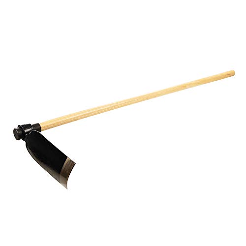 Dapetz ® Heavy Duty Digging Hoe Solid Steel Forged Steel Head 1350mm Long Hardwood Handle Soil Garden