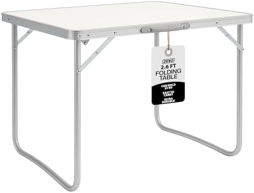 ZENO Folding Table 2.6ft | Standing Table for Camping | Hiking | ...