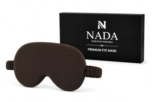 Image of Eye Mask for Sleeping for Women, Velvet Super Soft Sleep Mask Blind Fold for Comfortable Sleep, Travelling, Meditation & Relaxation, Eye Pad for Girls, Blind Fold for Sleeping - Brown (Pack of 1)