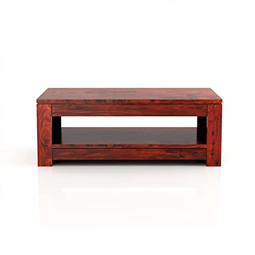 Image of Wooden Center Table for Living Room | Coffee Table for Home | Tea Table | Sofa Set Center Table (Honey Finish)
