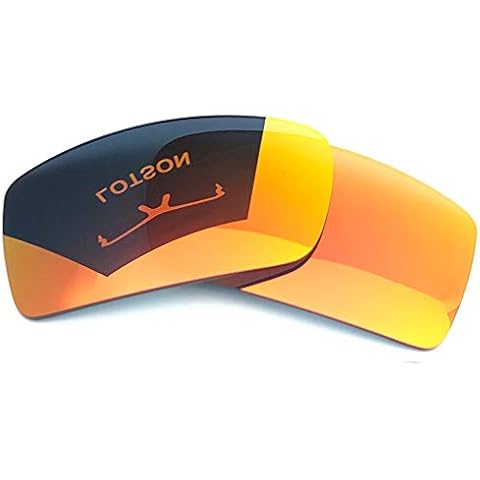 LOTSON Replacement Fire Red MirrorShield Polarized UV400 Lenses for Oakley GASCAN OO9014 Cover