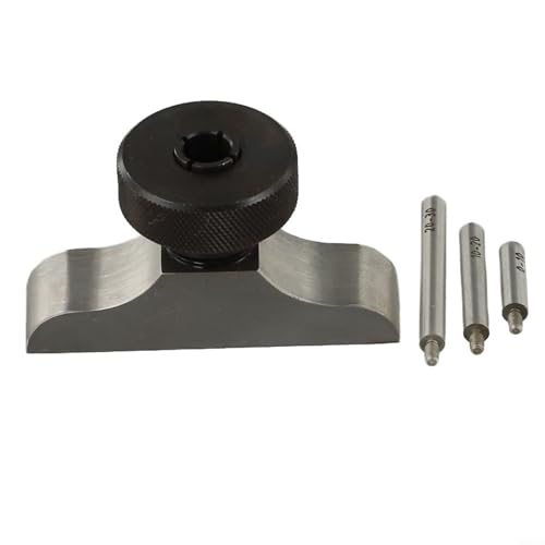 Stainless Steel Depth Dial Indicator Base with Threaded Knob and Extension Rods for Precision Measurement in Industrial Testing and Compatible with Depth Micrometer Stands Gauge Accessories(63*17mm)