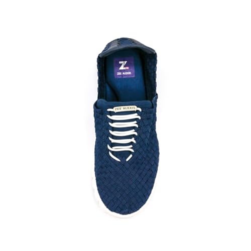 Image of Zee Alexis Women's Danielle Sneakers | Breathable Lightweight Flexible Casual Comfortable Slip-On No-Tie Elastic Laces Woven Shoes