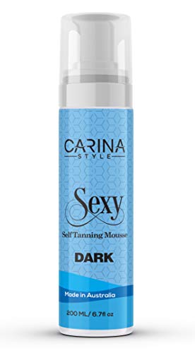 Carina Style Dark Moisturizing Self Tanning Mousse and Self Tanner Foam for Quick Sunless Tanning 200 ML