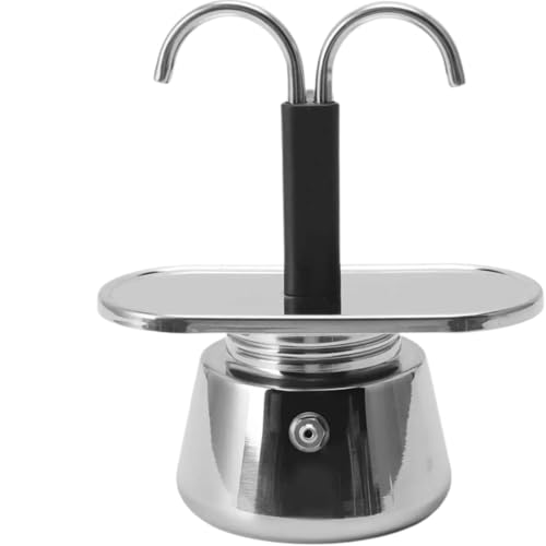 コーヒーメーカー 電気ヒーター ディスペンサー ポットと部品 ダブルバルブ ステンレススチール 2カップ付き