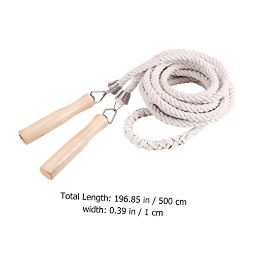 Cuerda de saltar sin enredos Toyvian de algodón flexible para evitar tirones 2