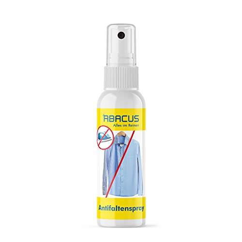 ABACUS® Spray antiarrugas elimina arrugas y arrugas en textiles, fuerza de pulverización, ayuda para planchado, spray antiarrugas, 75 ml (4026)