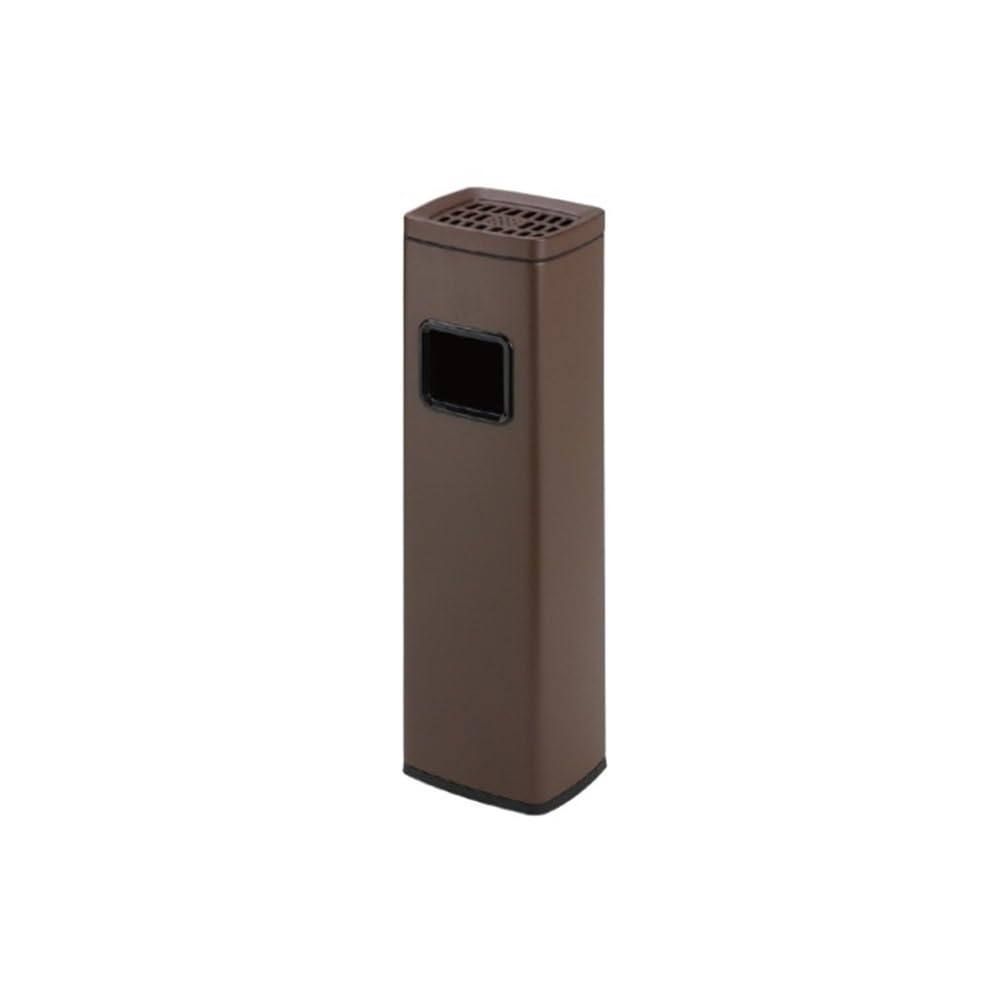Stand ashtray Stainless Steel Smoking Area Ash Columns Lobby Ladder Entrance Extinguisher Vertical Cigarette Butt Collection Trash Cans Pillar(Bruin)
