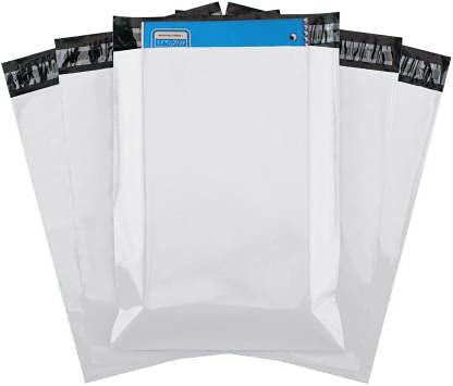 Buste per corriere in plastica, autoadesive, impermeabili, a prova di strappo, per abbigliamento (38 x 48 cm), confezione da 100 pezzi