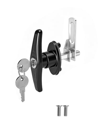 Quality Life Truck Cap Camper Shell T-Handle Lock Latch Replacement Parts Truck Bed Topper Door Locking Kit Accessories with Keys - Left Lock