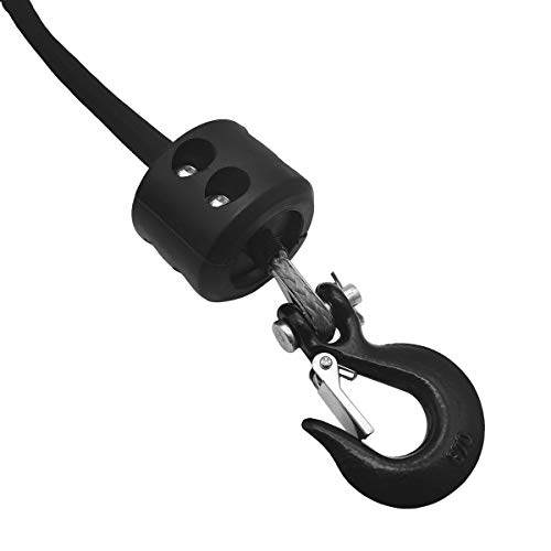 Ucreative 3/16 Inch X 50 Feet Synthetic Winch Rope 8,350Lbs Line Cable With Hook And Stopper For Atv Utv (Gray) #TOP1