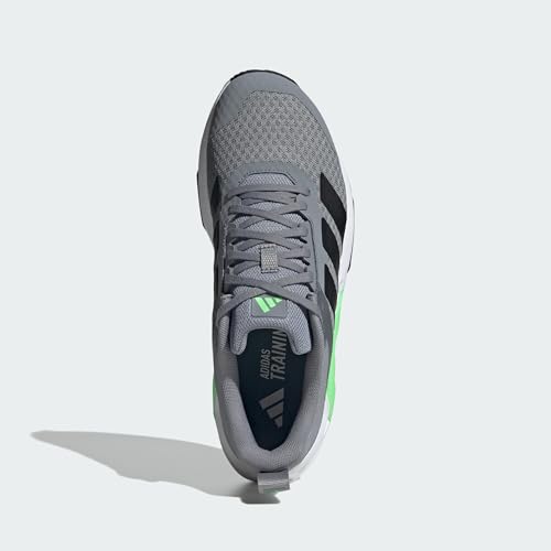 adidas Men's Chaussure de Training Dropset Control, Grey/Core Black/Lime Burst, 41 1/3