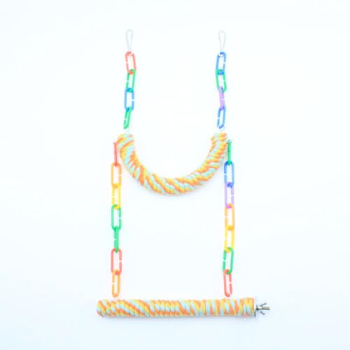 Image of Pet Bird Parrot Swing Hanging Toy Bird Perches Cage Toys，Bird Perch Chewing Stick Cage Accessories Parrot Climbing Standing Branches Paw Grinding Fork Sets for Parakeet Lovebirds Cockatiels