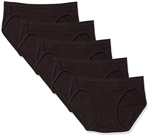 Hanes Ultimate Women's 5 Pack Ultimate Comfortsoft Stretch Bikini Panty, Black, Black, Black, Black, Black, 6
