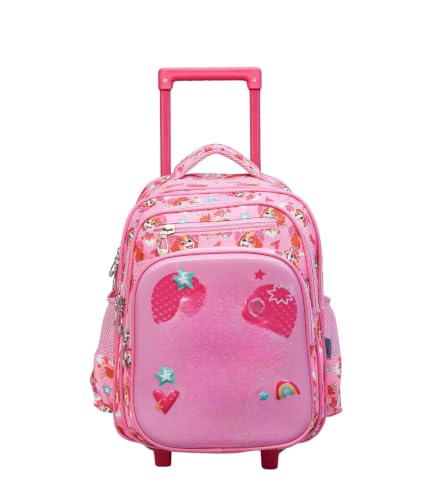 Image of ADSON 3D Embossed School Trolley Bag Large School Bag for Boy Girl, Kids School Bag, Travel Backpack for Girl Boy, Ideal for Children Trolley 16 Inch Water Resistant