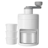 Zanthicia Máquina trituradora de hielo de acero inoxidable, utensilio cocina fácil usar para el hogar, hoja acero inoxidable gruesa calidad alimentaria confiable